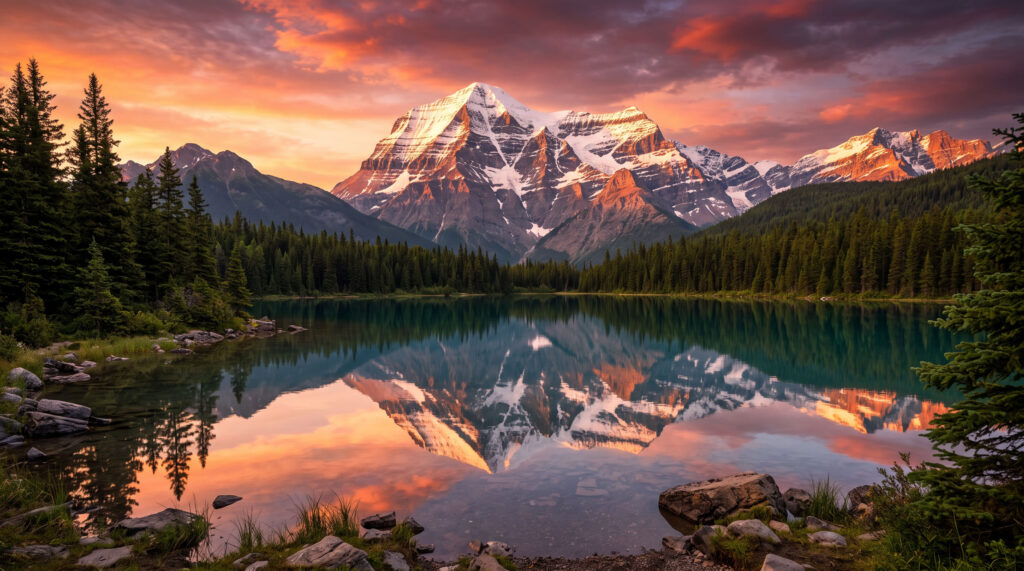 4K Wallpaper of a Massive Snow-Capped Mountain Wallpaper