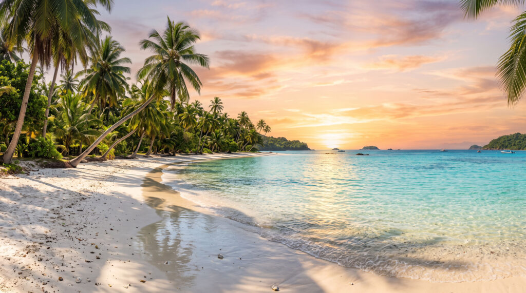 Ultra-realistic Wallpaper of a Pristine Tropical Beach