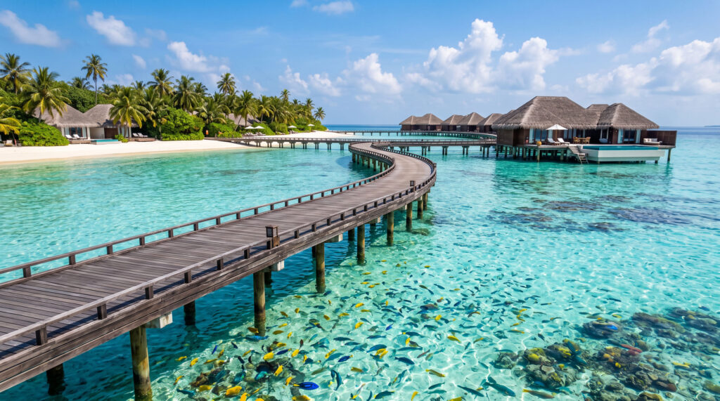 Aesthetic and Luxurious Tropical Beach Wallpaper