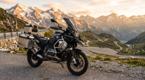 BMW adventure motorcycle mountain pass
