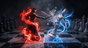 Chess Game Black Queen Wins Fantasy 3D Art Wallpaper