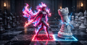Chess Game Queen Rock Fight Fantasy 3D Art Wallpaper