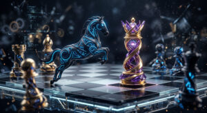 Chess Game Beauty Fantasy 3D Art Wallpaper