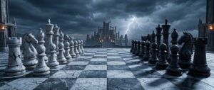Chess Game Fantasy 3D Art Wallpaper