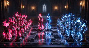 Chess Game Soldiers Fantasy 3D Art Wallpaper