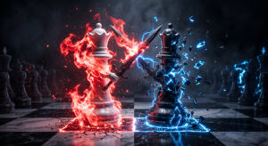 Chess Game White Queen Wins Fantasy 3D Art Wallpaper
