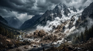 Capturing an Intense Natural Disaster landslide Wallpaper