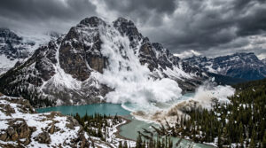 Landslide on Lake wallpaper