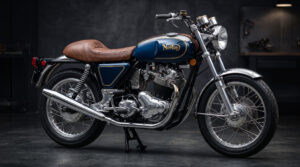 Classic Norton Cruiser Motorcycle Studio Wallpaper
