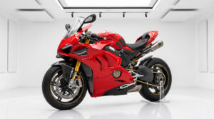 Ducati Panigale V4R Red Superbike Studio Wallpaper