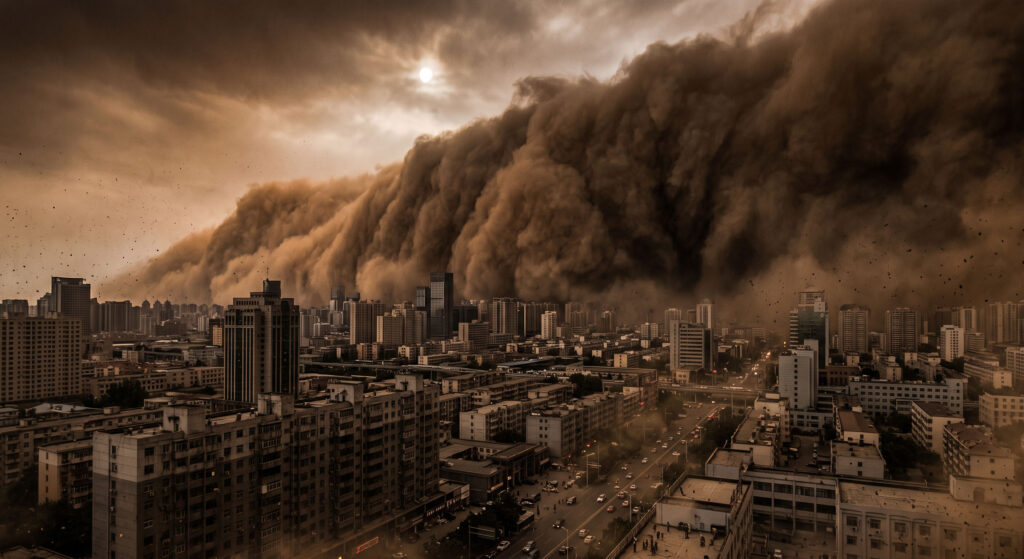 Dust Storm City Wallpaper