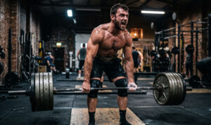 European Male Heavy Barbell Deadlift GYM Workout Wallpaper