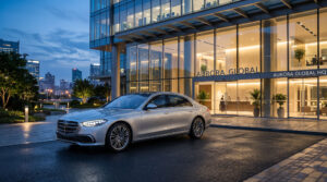 German Engineering Luxury Sedan Urban Showcase Wallpaper