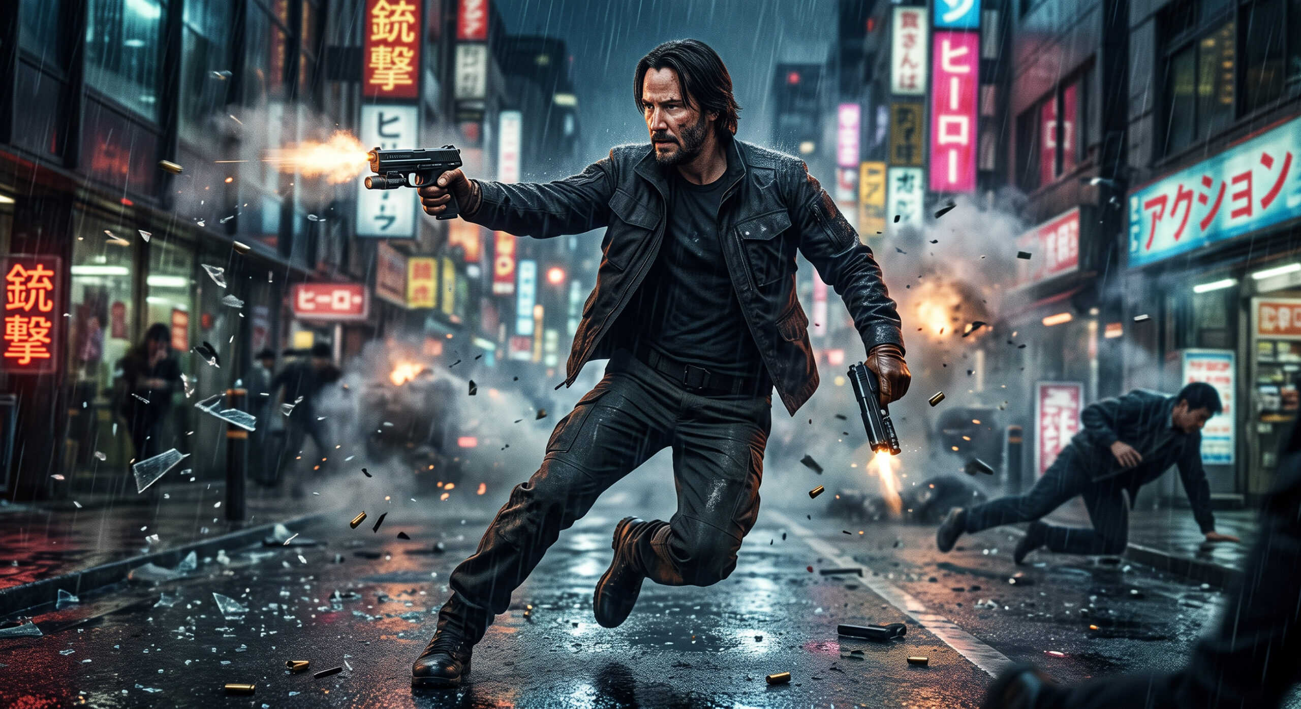 Read more about the article John Wick Street Gun Fight Wallpaper