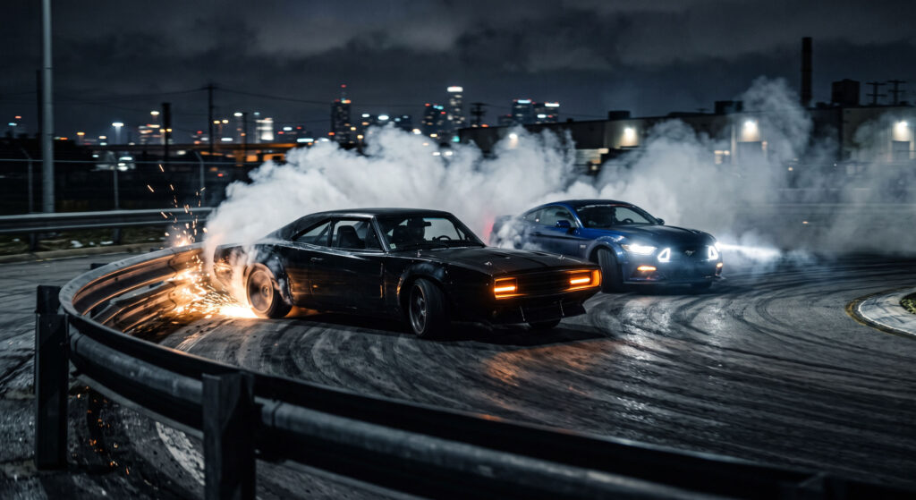 Midnight Street Race Burnout Drift Wallpaper