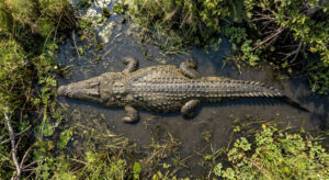 Nile Crocodile Top View Wallpaper